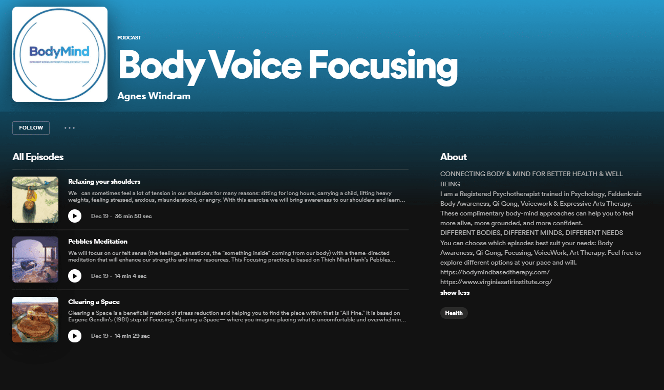 Body Voice Focusing Podcast